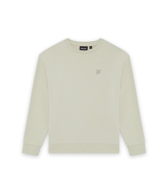 Lyle & Scott Heavy Weight Drop Shoulder Crew Y117 Wheat
