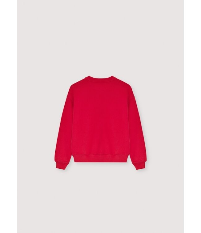 The New Society TNS Logo Teen Sweatshirt Tulip Red