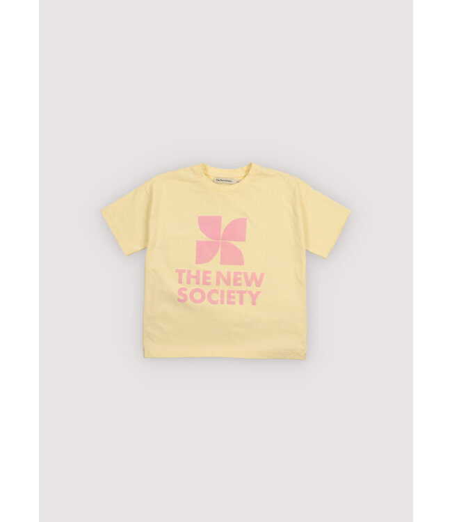 The New Society TNS Logo T-Shirt Soft Lemon