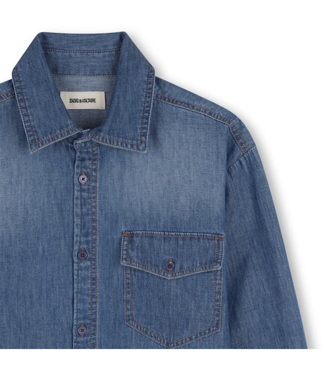 Zadig & Voltaire X60594 OVERHEMD blauw