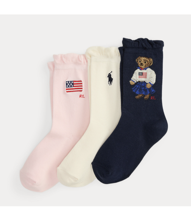 Ralph Lauren SOK 3 PACK NAVY/IVORY/BLUE