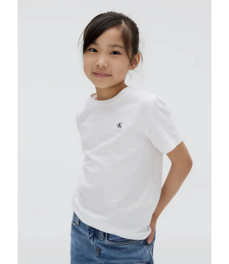Calvin Klein MONO MINI BADGE REGULAR FIT TEE WHITE