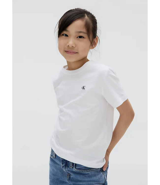 Calvin Klein MONO MINI BADGE REGULAR FIT TEE WHITE