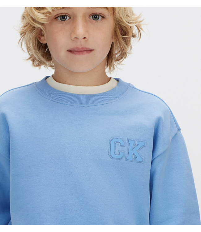 Calvin Klein RELAXED CREWNECK SWEATER PROVENCE