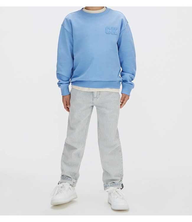 Calvin Klein RELAXED CREWNECK SWEATER PROVENCE