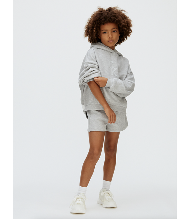 Calvin Klein CK HOODED SWEATSHIRT GREY HEATHER