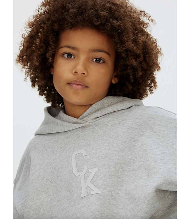 Calvin Klein CK HOODED SWEATSHIRT GREY HEATHER
