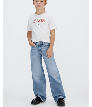 Calvin Klein HR WIDE LEG JEANS CLOUDY BLUE