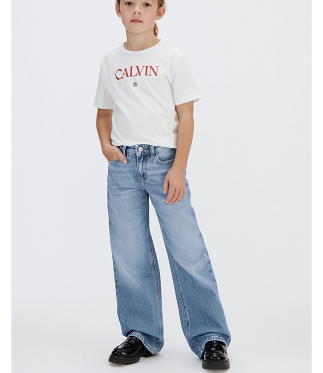 Calvin Klein HR WIDE LEG JEANS CLOUDY BLUE