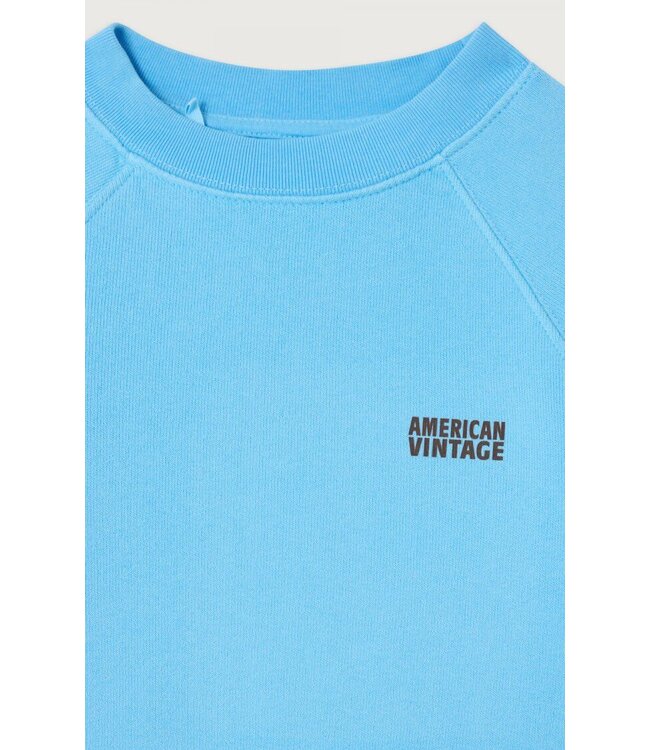American Vintage SS SWEATER BLEU CIEL VINTAGE