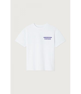 American Vintage T-SHIRT WHITE LINEN