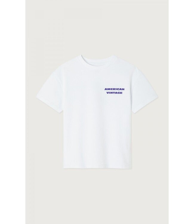 American Vintage T-SHIRT WHITE LINEN