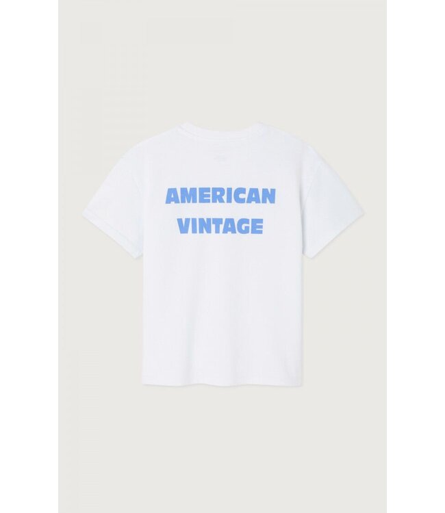 American Vintage T-SHIRT WHITE LINEN