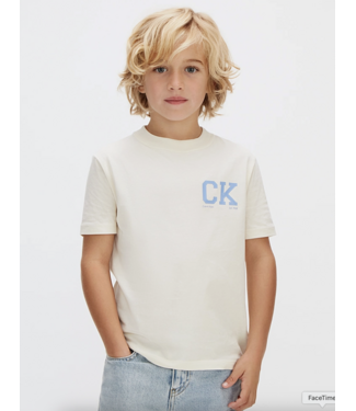 Calvin Klein CK CHEST LOGO SS T-SHIRT VANILLA ICE