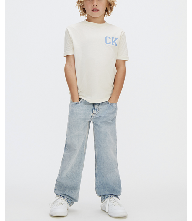 Calvin Klein CK CHEST LOGO SS T-SHIRT VANILLA ICE