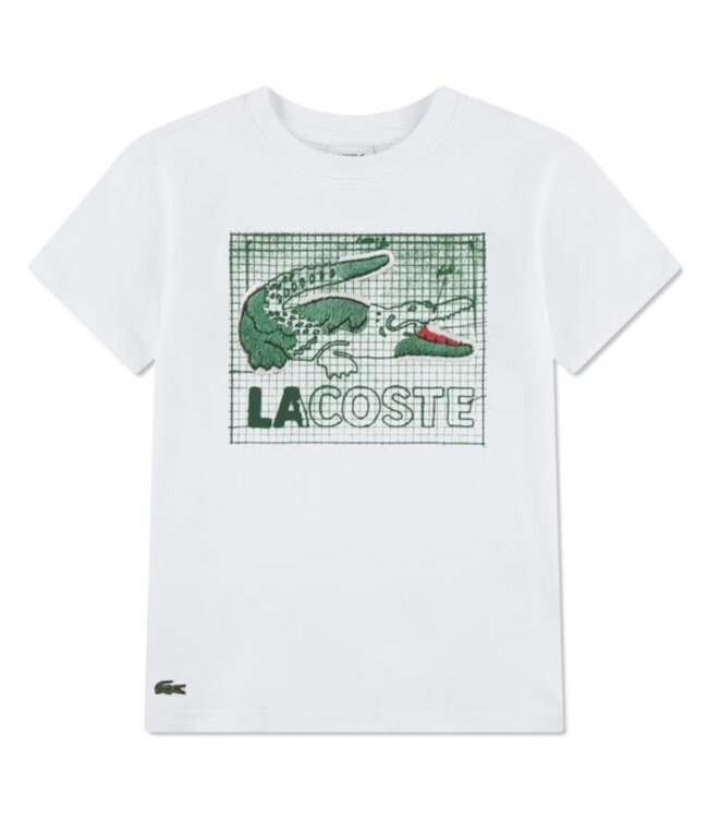 Lacoste LCB TEXTURED GRAPHIC TEE BLANC