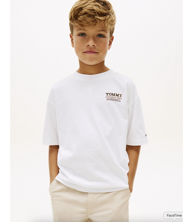 Tommy Hilfiger BASKETBALL GRAPHIC TEE WHITE