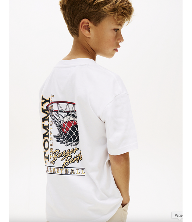 Tommy Hilfiger BASKETBALL GRAPHIC TEE WHITE