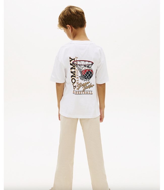 Tommy Hilfiger BASKETBALL GRAPHIC TEE WHITE
