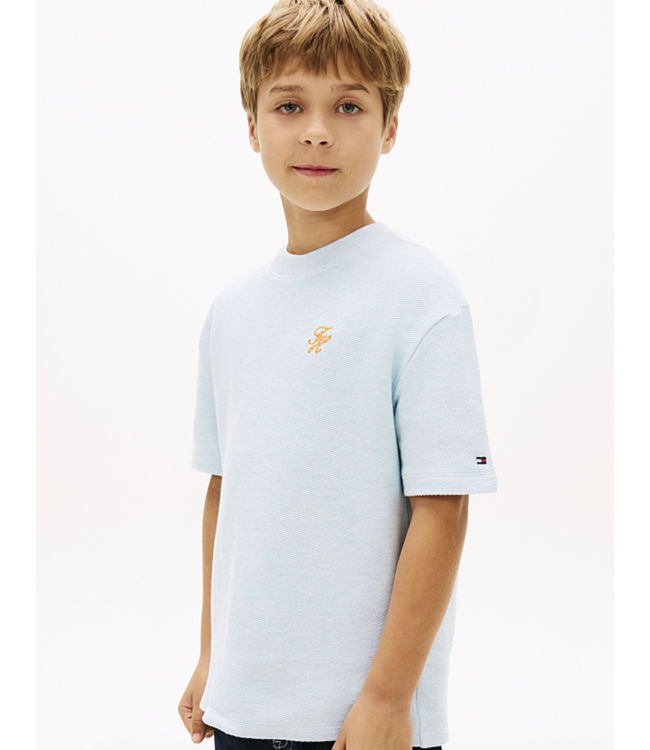 Tommy Hilfiger TH SCRIPT TEE KEEPSAKE BLUE