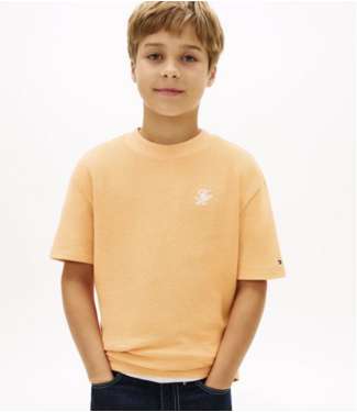 Tommy Hilfiger TH SCRIPT T-SHIRT ORANGE HYPE