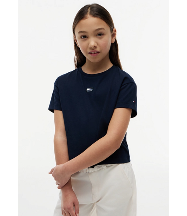 Tommy Hilfiger TONAL FLAG TEE S/S Dark Night Navy