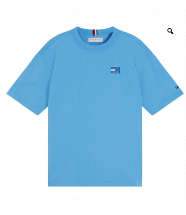 Tommy Hilfiger TONAL FLAG GRAPHIC T-SHIRT Copenhagen Blue