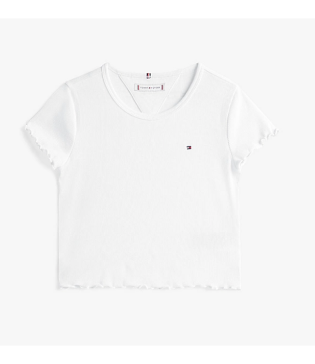 Tommy Hilfiger ESSENTIAL RIB TOP SS T-SHIRT White