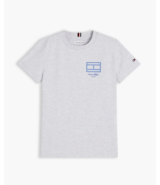Tommy Hilfiger OUTLINE FLAG GRAPHIC T-SHIRT Light Grey Heather