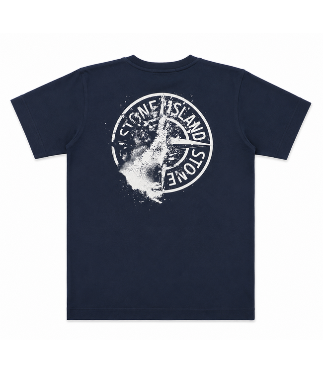 STONE ISLAND SS T-SHIRT BACKPRINT NAVY BLUE
