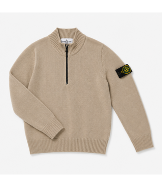 STONE ISLAND WOOL/CASHMERE HALFZIP DESERT SAND