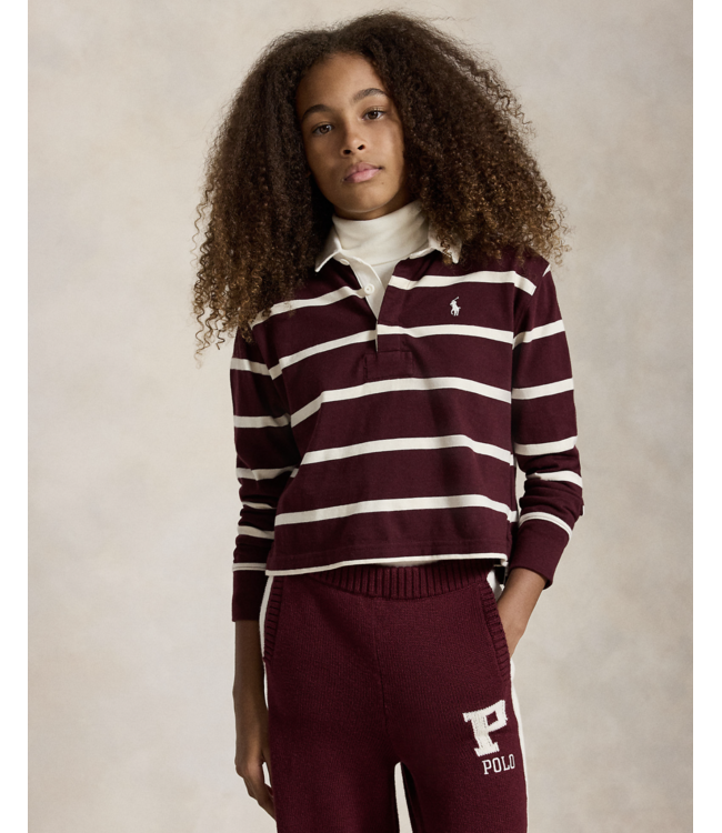 Ralph Lauren RUGBY SWEATER RICH RUBY/ESTATE CREAM