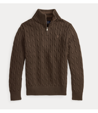Ralph Lauren CABLE HALFZIP NUTMEG BROWN/C8985