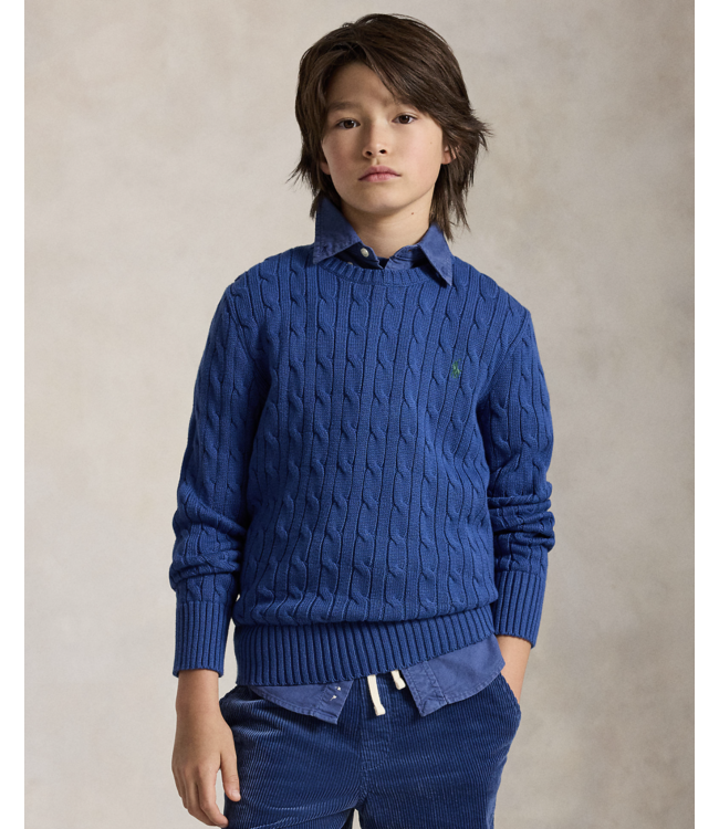 Ralph Lauren CABLE CN SWEATER DUSTY AZURE/C5964