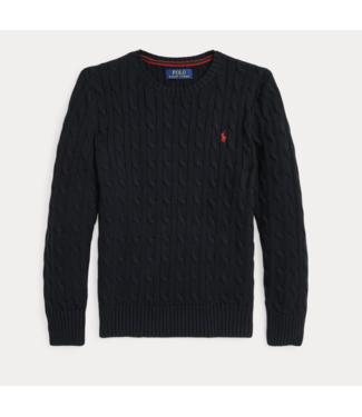 Ralph Lauren CABLE CN SWEATER POLO BLACK/C3807