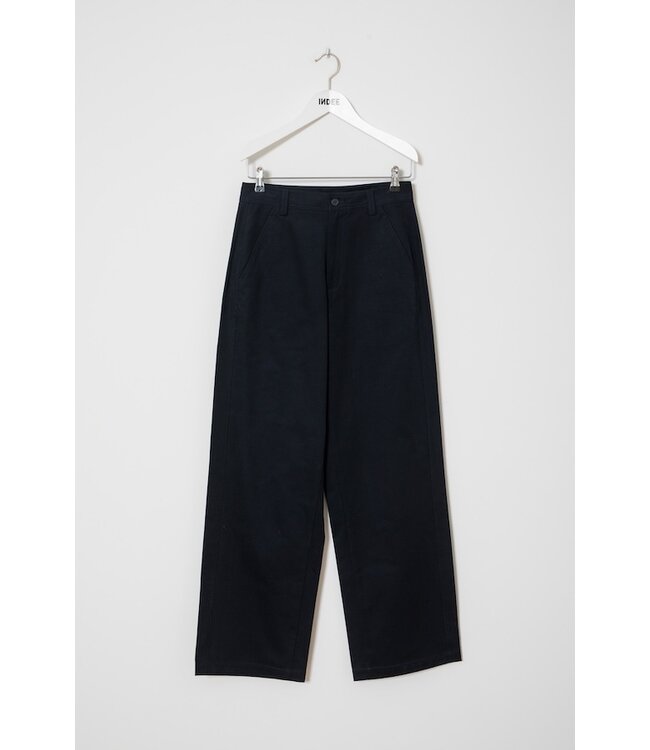 INDEE BRUSHED COTTON TROUSERS NAVY
