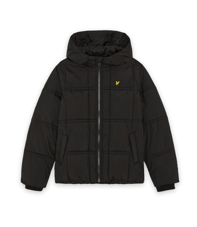 Lyle & Scott Tonal Eagle Padded Coat Z865 Jet Black