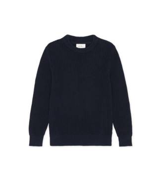 Les Deux Rib Crewneck Knit DARK NAVY BLUE
