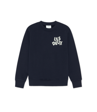 Les Deux Logo Sweatshirt DARK NAVY BLUE