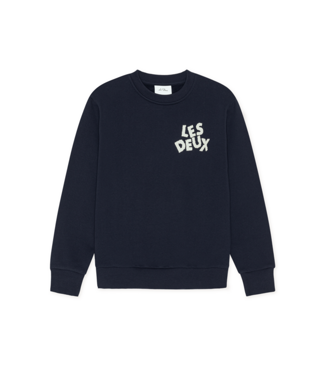 Les Deux Logo Sweatshirt DARK NAVY BLUE