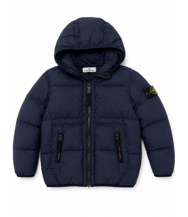 STONE ISLAND SHORT PARKA DOWN NAVY BLUE