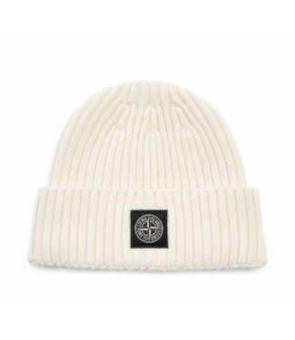 STONE ISLAND BEANIE WHITE