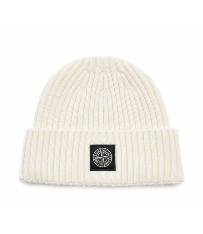 STONE ISLAND BEANIE WHITE