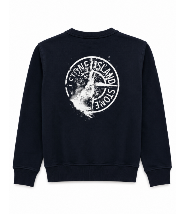 STONE ISLAND SWEATER BACKPRINT NAVY BLUE