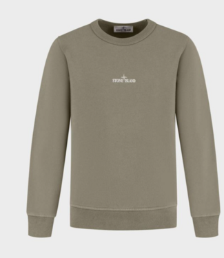 STONE ISLAND SWEATER BACKPRINT BROWN