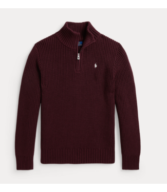 Ralph Lauren SWEATER-HALF ZIP RICH RUBY