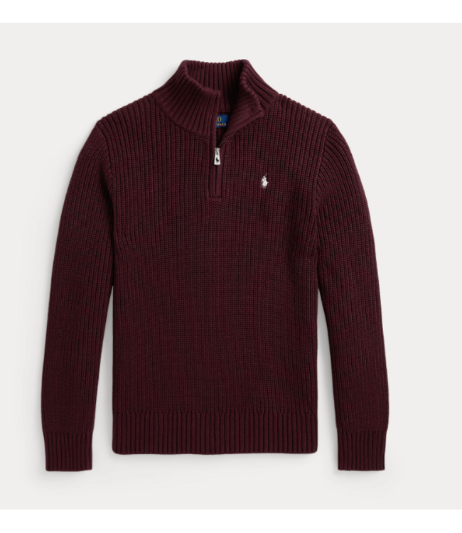 Ralph Lauren SWEATER-HALF ZIP RICH RUBY