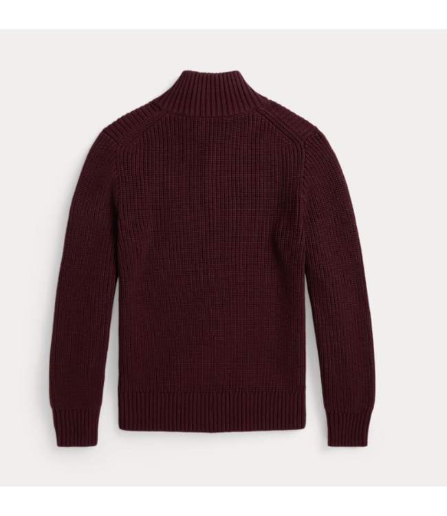 Ralph Lauren SWEATER-HALF ZIP RICH RUBY