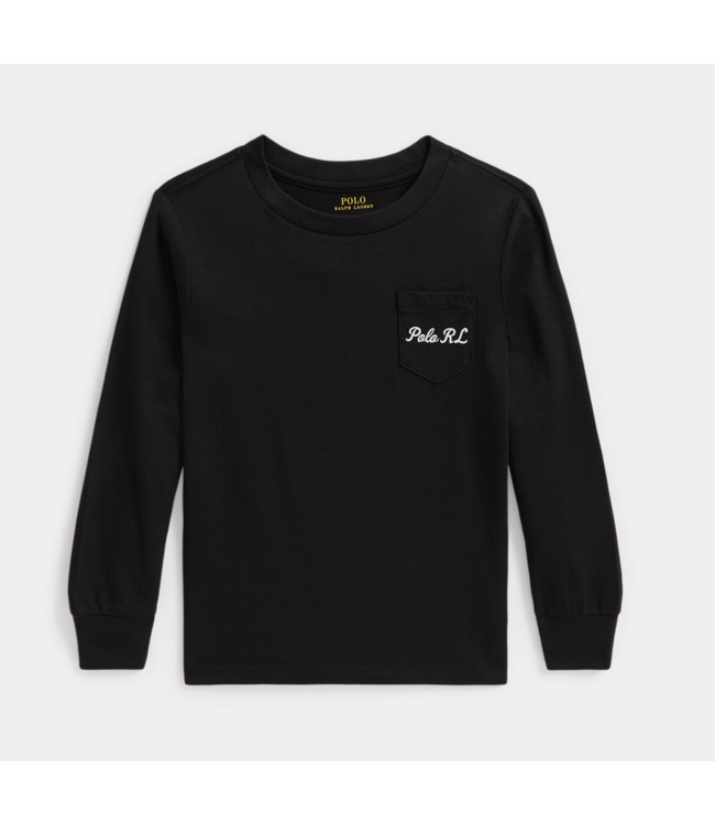 Ralph Lauren LONGSLEEVE BACKPRINT BEAR POLO BLACK