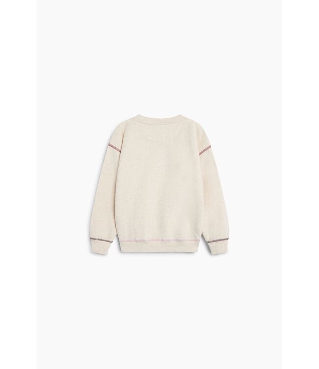 The New Society TNS Logo Sweatshirt Whisper White Melange Multicolor